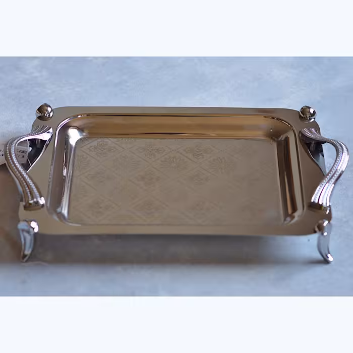 سینی استیل پایه دار یونیک