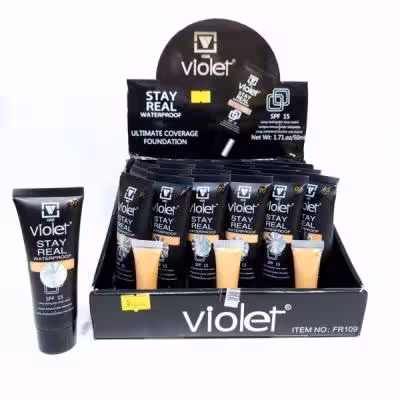 کرم پودر تیوپی ویولت مات تستر دار (24 عددی)