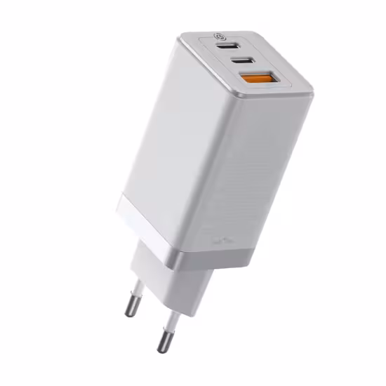 شارژر دیواری 65 واتی بیسوس مدل Baseus GaN2 Pro Quick Charger 2C U CCGAN2P همراه با کابل