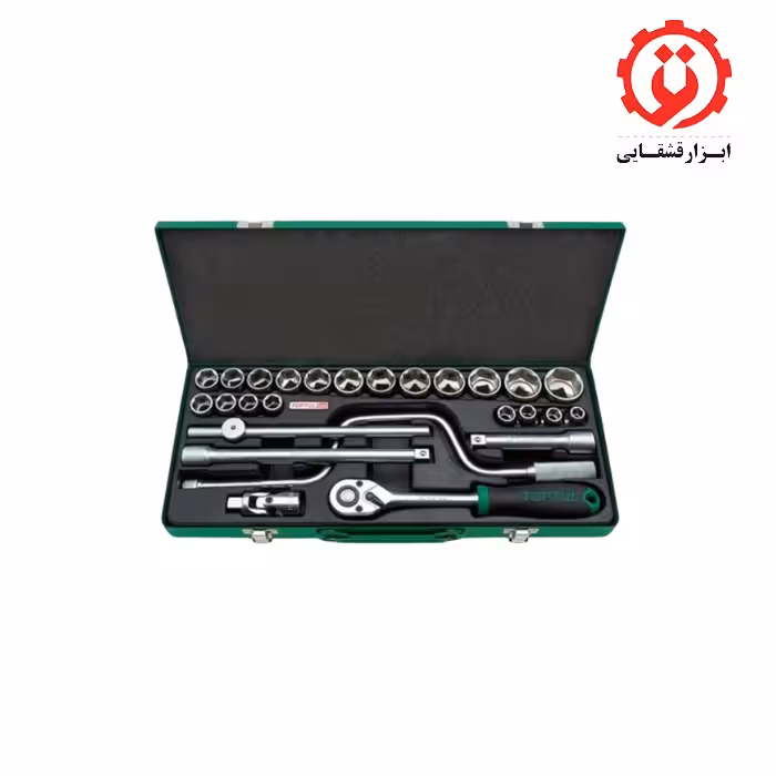 جعبه بکس 26 پارچه 6 پر درایو 1/2 تاپ تول GCAD2607