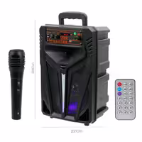 اسپیکر چمدانی بلوتوثی گلکس بیت GS-15   میکروفون و ریموت کنترل