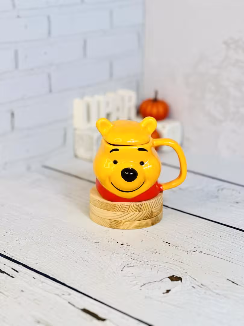 ماگ طرح دیزنی دست ساز پو درب دار کد 4059