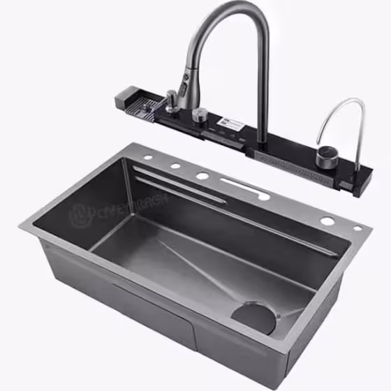 سینک ظرفشویی پیانویی آبشاری 5 کلید گرید A دیجیتال Hyshin