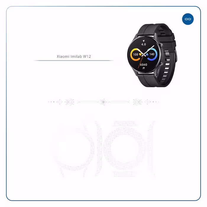 برچسب ماهوت طرح Cloud-Transparent مناسب برای ساعت هوشمند شیائومی Imilab W12