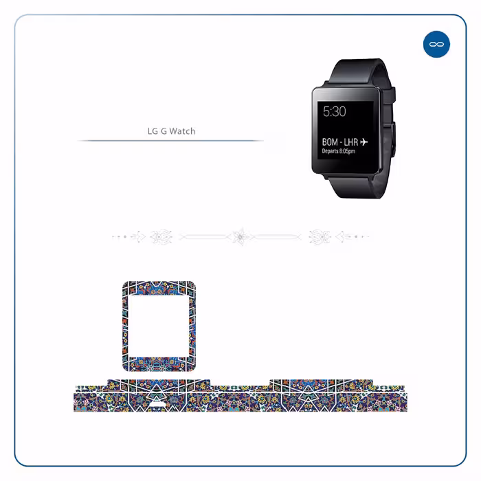 برچسب ماهوت طرح Iran Tile6 مناسب برای ساعت هوشمند ال جی G Watch