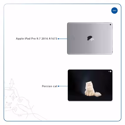 برچسب پوششی ماهوت مدل Persian cat مناسب برای تبلت اپل iPad Pro 9.7 2016 A1673