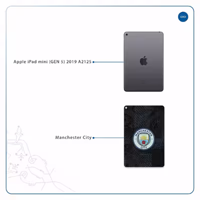 برچسب پوششی ماهوت مدل Manchester-City مناسب برای تبلت اپل iPad mini (GEN 5) 2019 A2125