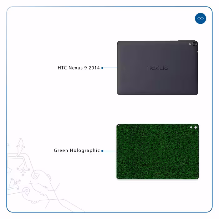 برچسب پوششی ماهوت مدل Green-Holographic مناسب برای تبلت اچ تی سی Nexus 9 2014
