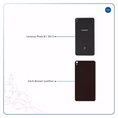برچسب پوششی ماهوت مدل Dark-Brown-Leather مناسب برای تبلت لنوو Phab B1 2015
