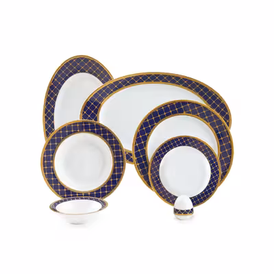 سرویس غذاخوری 102 پارچه چینی زرین ایران سری ایتالیا اف مدل هلیا درجه عالی