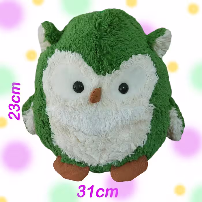عروسک طرح جغد مدل Round Face کد 891 ارتفاع 31 سانتی‌متر