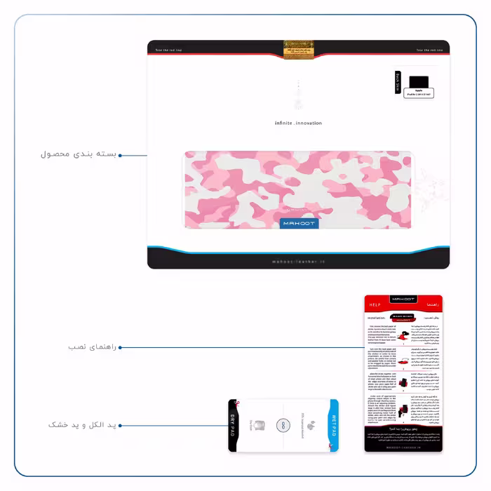 برچسب پوششی ماهوت مدل Army-Pink مناسب برای تبلت اپل iPad Air 2 2014 A1567