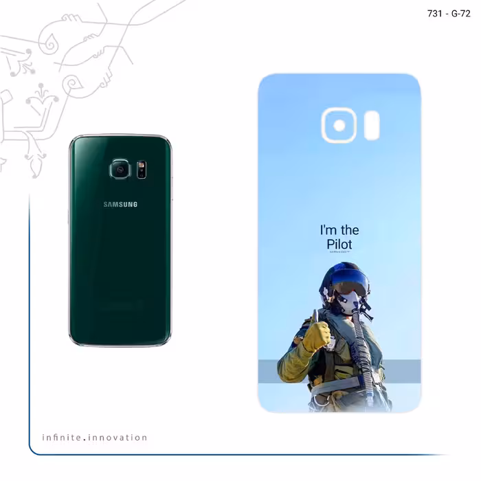 برچسب پوششی ماهوت مدل Pilot مناسب برای گوشی موبایل سامسونگ Galaxy S6 Edge