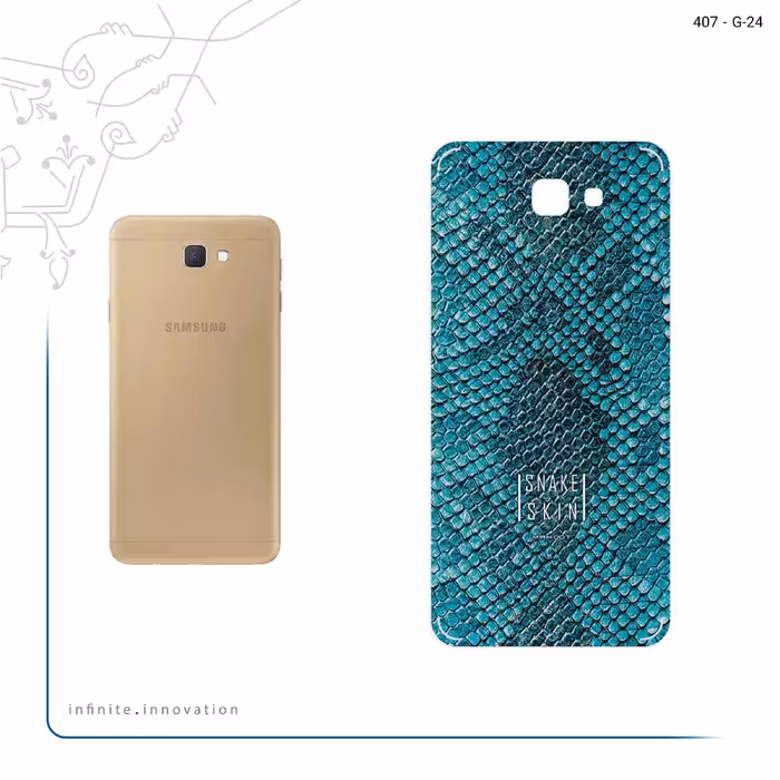 برچسب پوششی ماهوت مدل Blue Snake Skin مناسب برای گوشی موبایل سامسونگ Galaxy J5 Prime