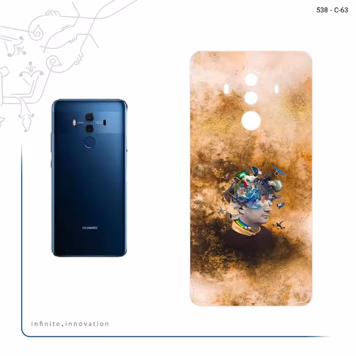 برچسب پوششی ماهوت مدل Collage of surreal Portrait of Men مناسب برای گوشی موبایل هوآوی Mate 10 Pro