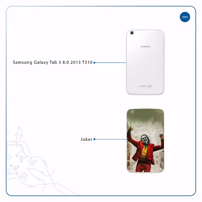 برچسب پوششی ماهوت مدل Joker مناسب برای تبلت سامسونگ Galaxy Tab 3 8.0 2013 T310
