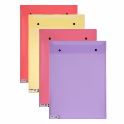 پوشه دکمه دار پاپکو مدل ارکید 124 - A3 -  بسته 4 عددی