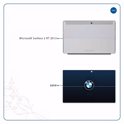 برچسب پوششی ماهوت مدل BMW مناسب برای تبلت مایکروسافت Surface 2 RT 2013