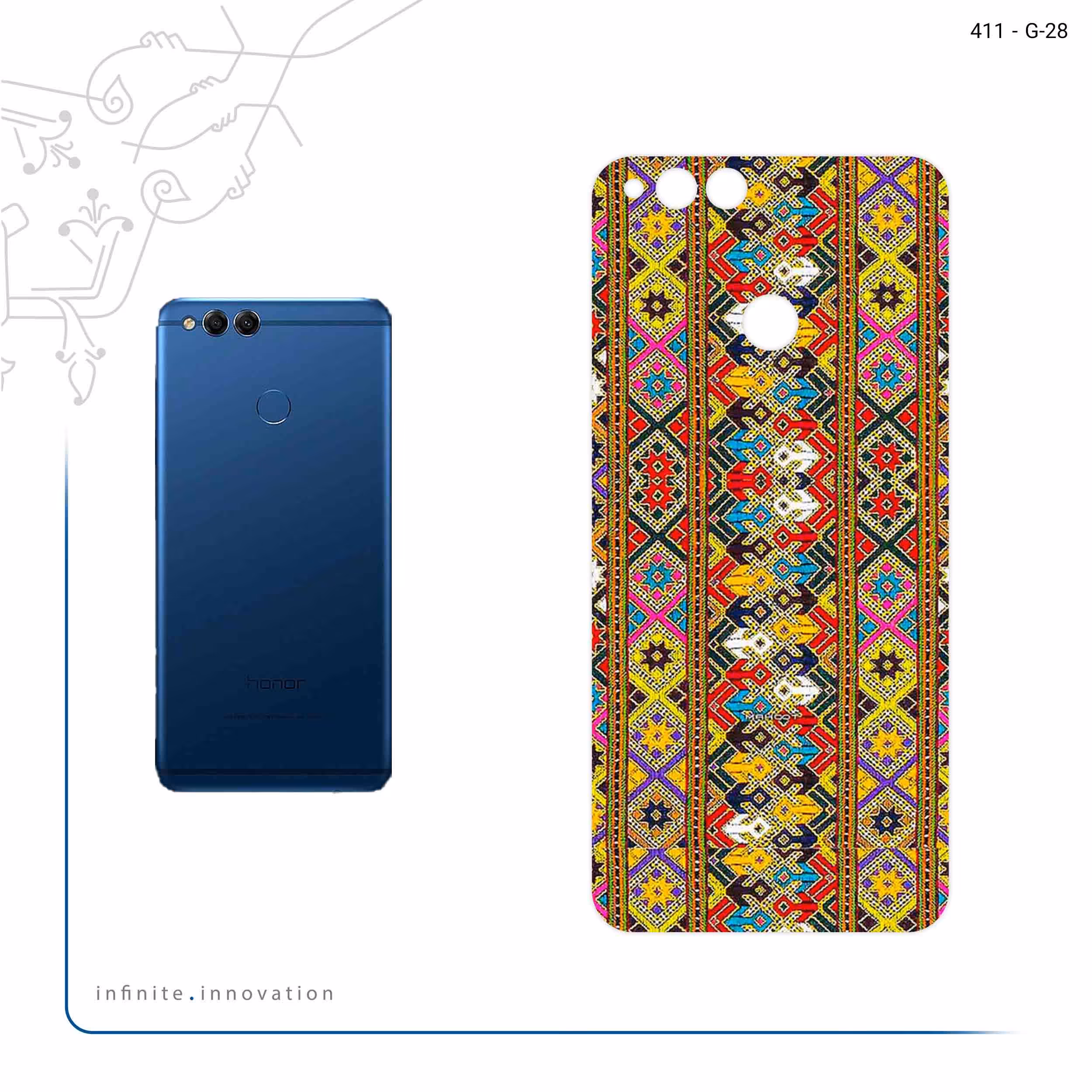 برچسب پوششی ماهوت مدل SISTAN Needlework 2 مناسب برای گوشی موبایل آنر 7X