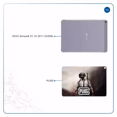 برچسب پوششی ماهوت مدل Pubg-Game مناسب برای تبلت ایسوس Zenpad 3S 10 2017 Z500KL