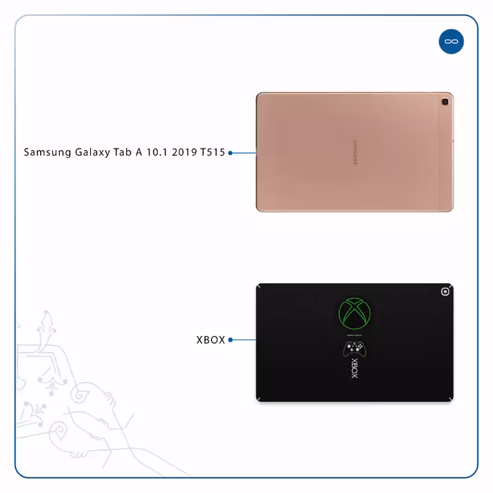 برچسب پوششی ماهوت مدل XBOX مناسب برای تبلت سامسونگ Galaxy Tab A 10.1 2019 T515