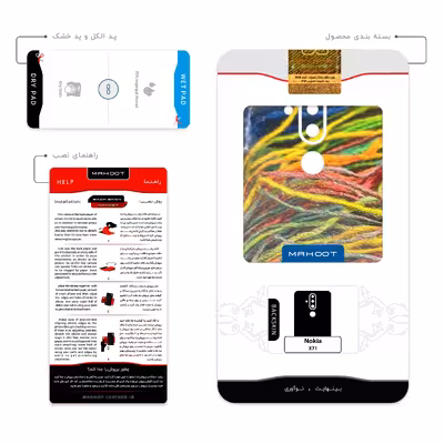 برچسب پوششی ماهوت مدل Fabric Texture 9 مناسب برای گوشی موبایل نوکیا X71