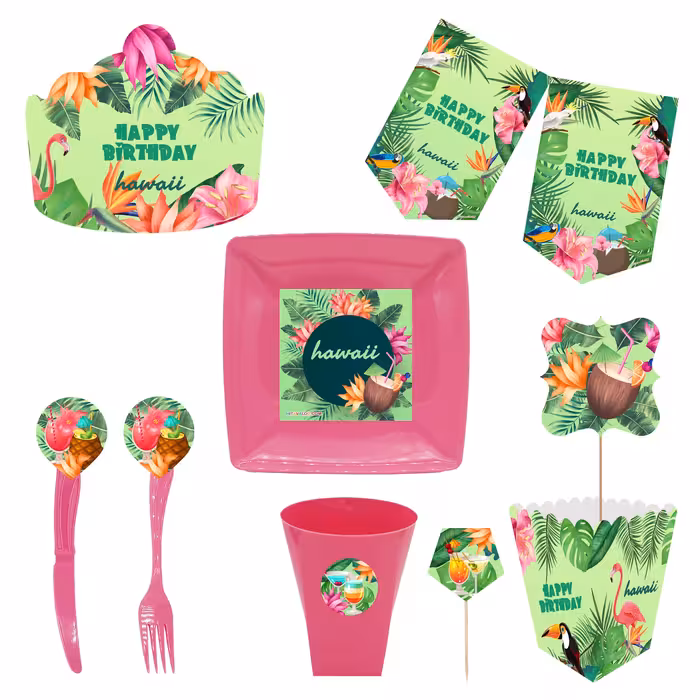  مجموعه 72 عددی تم تولد طرح هاوایی