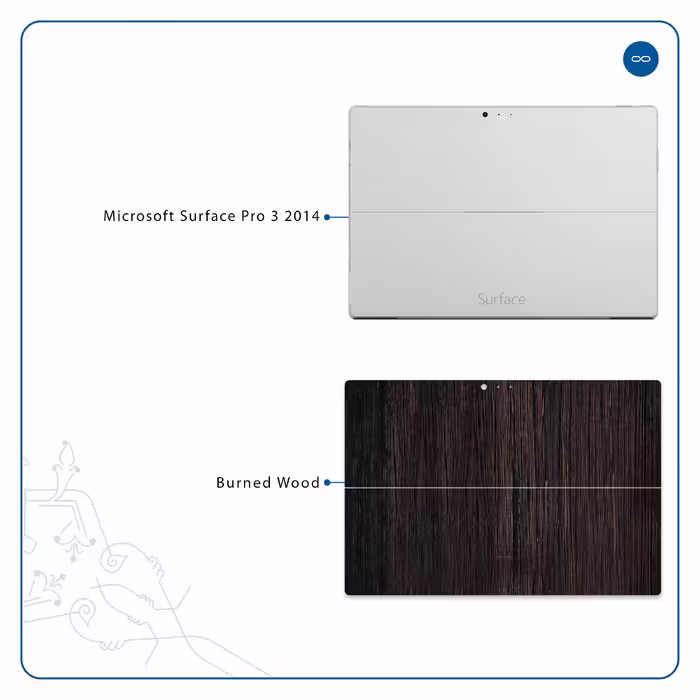 برچسب پوششی ماهوت مدل Burned Wood مناسب برای تبلت مایکروسافت Surface Pro 3 2014