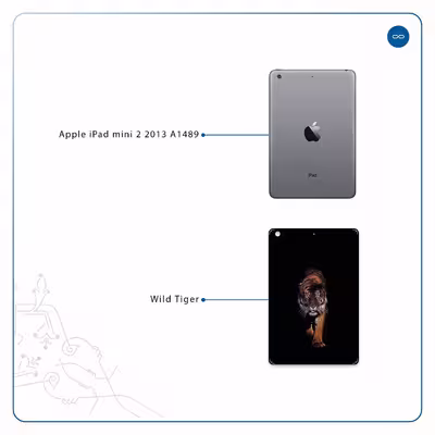 برچسب پوششی ماهوت مدل Wild Tiger مناسب برای تبلت اپل iPad mini 2 2013 A1489