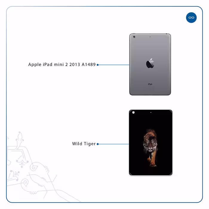 برچسب پوششی ماهوت مدل Wild Tiger مناسب برای تبلت اپل iPad mini 2 2013 A1489