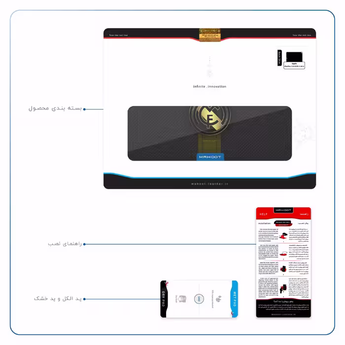 برچسب پوششی ماهوت مدل Real-Madrid-2 مناسب برای تبلت اپل iPad Pro 12.9 (GEN 3) 2018 A2014