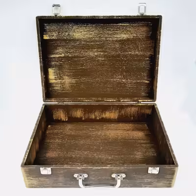 جعبه هدیه مدل چمدان چوبی طرح خطاطی کد WSL590