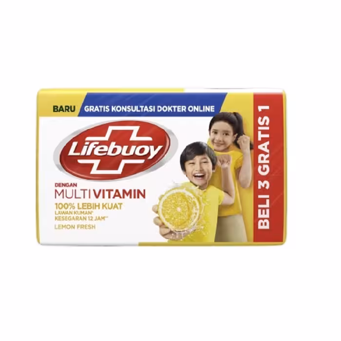 صابون ضدعفونی‌کننده لایف بوی Lifebuoy Lemon Fresh وزن 100 گرم