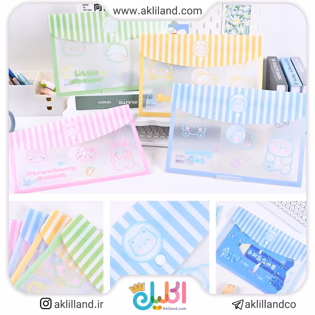 پوشه تک دکمه فانتزی راه راه