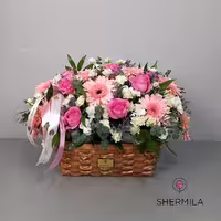 سبد گل آماده تزئین شده کد شوکا