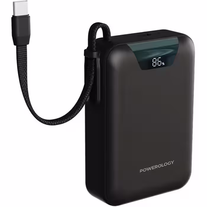 پاوربانک 20000 با کابل تایپ سی پاورولوژی Powerology York Power Bank PPBM102BK