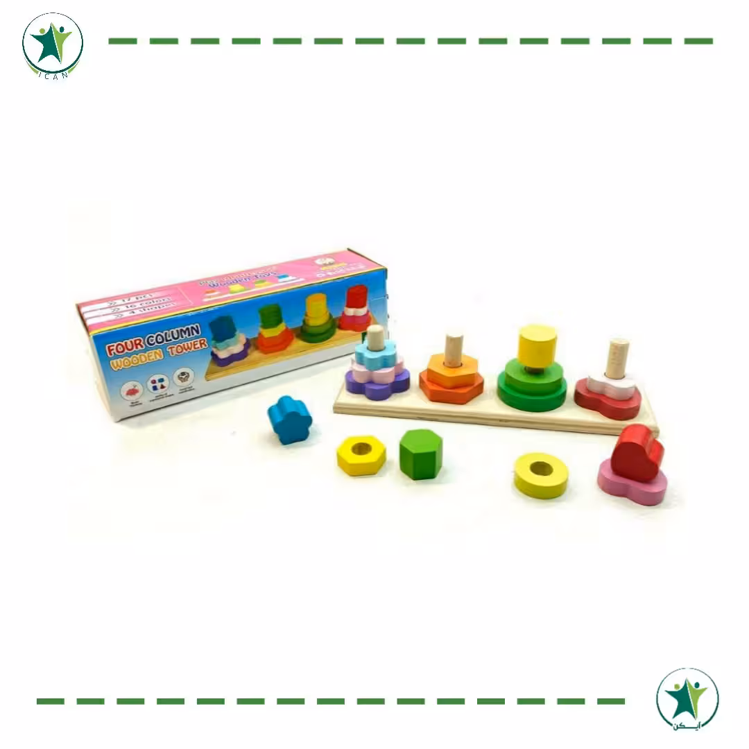 بازی فکری مونته سوری چوبی برج هوش (کاردرمانی ذهنی)