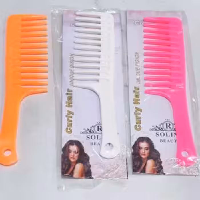 شانه بزرگ رنگی دندانه درشت تک سلفون