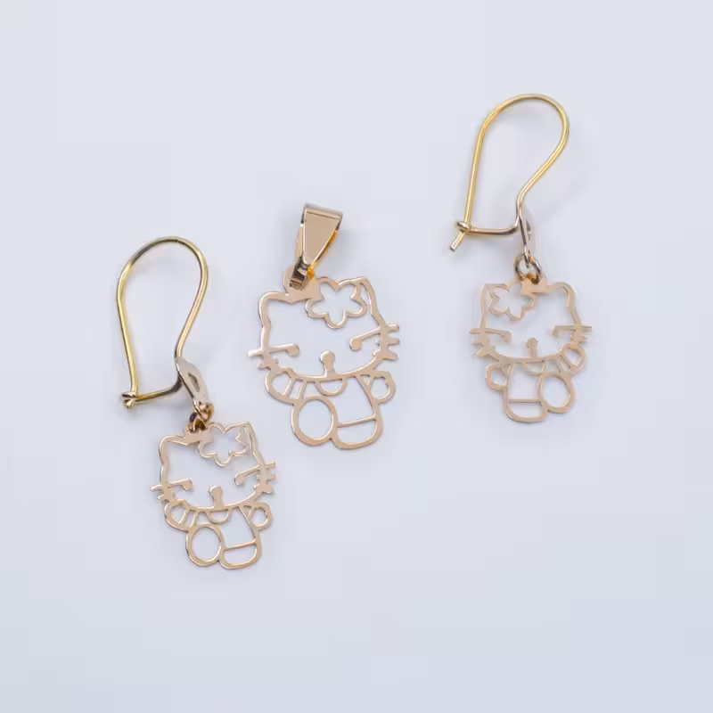 نیم ست مینیمال کودک طرح کیتی