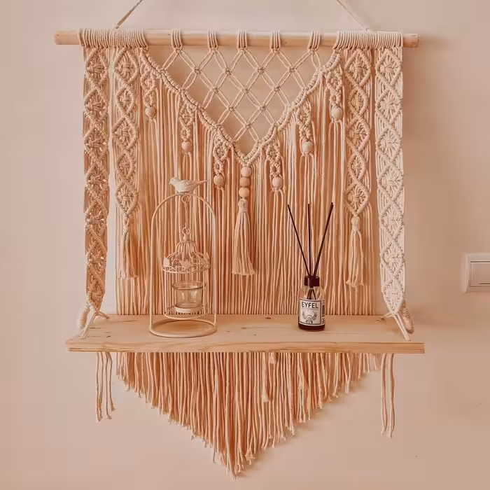 شلف مکرومه طرح بهار مخصوص هفت سین عید