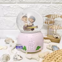 گوی چراغدار موزیکال پمپی برفی دختر و پسر