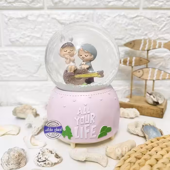 گوی چراغدار موزیکال پمپی برفی دختر و پسر