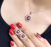 نیمست یاقوت سرخ جواهری کد 00546