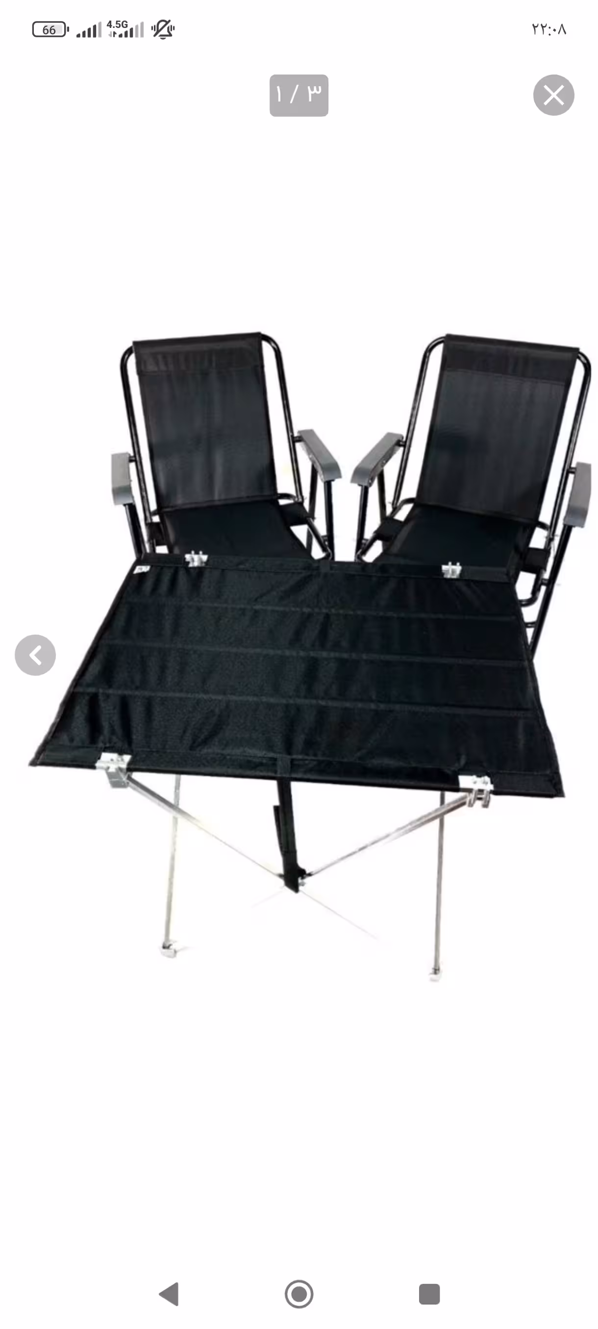 میز و صندلی مسافرتی تاشو (ست 2 نفره)