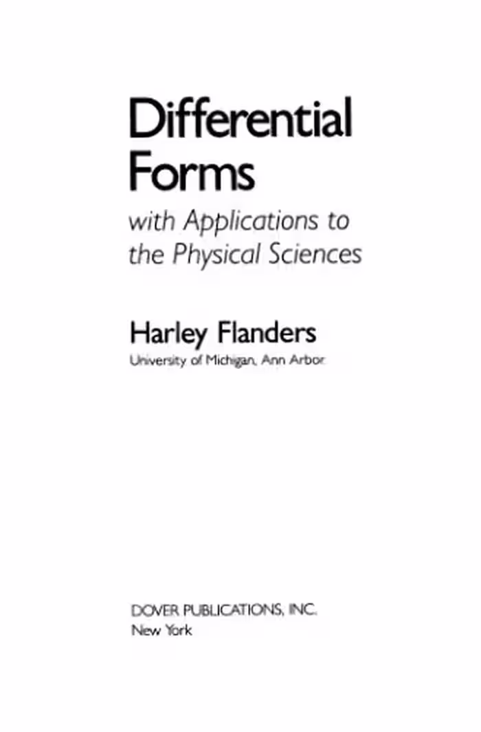 خرید و دانلود نسخه کامل کتاب Differential Forms with Applications to the Physical Sciences