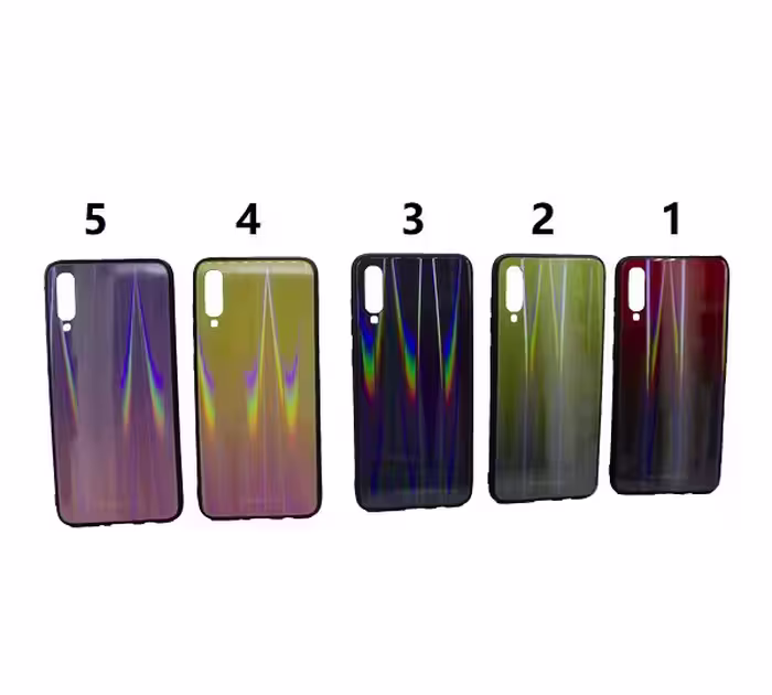 قاب کاور رنگی گوشی سامسونگ مدل لیزری Tempered Glass Laser Case Samsung A70
