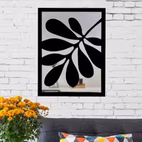 تابلو آینه الف طرح برگ کد 4