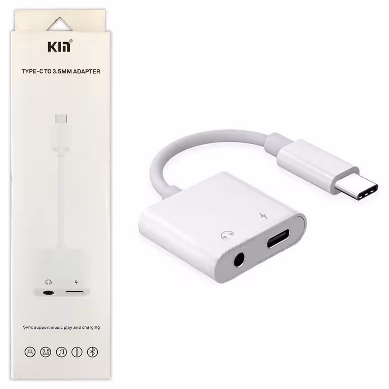 کابل تبدیل تایپ سی به تایپ سی و جک 3.5 میلی متری aux مدل ky 186 با کیفیت اورجینال  