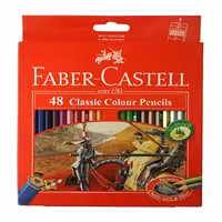 مداد رنگی جعبه ای فابر کاستل مدل Classic بسته 48 عددی