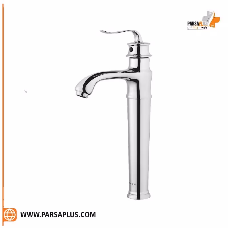 شیر روشویی پایه بلند دوان مدل کاجان کروم